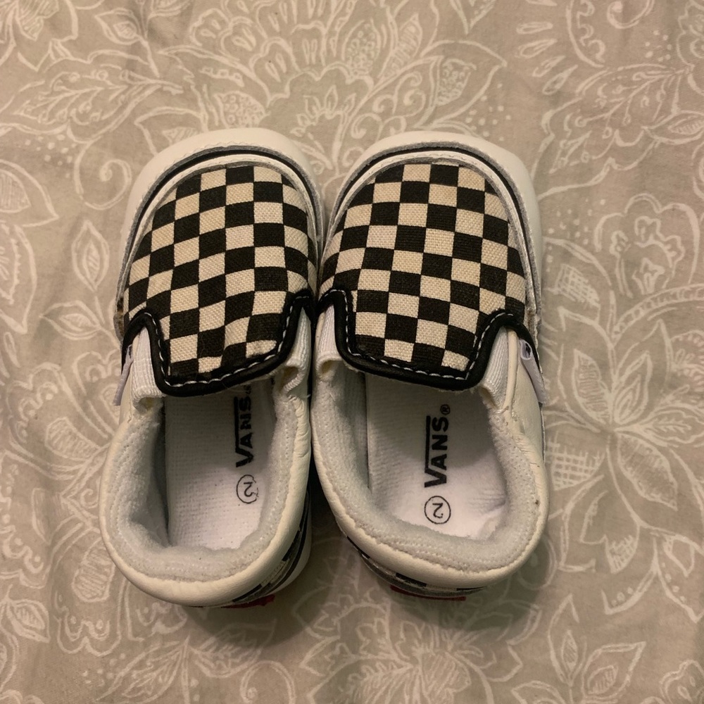 Vans Black and a White Crib Shoes